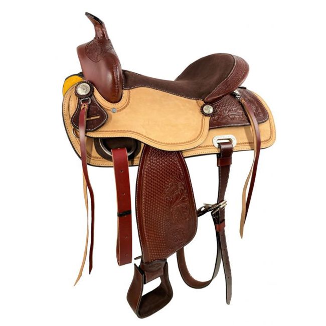 Double T Pleasure Style Saddle with Suede Seat - 17 INCHES