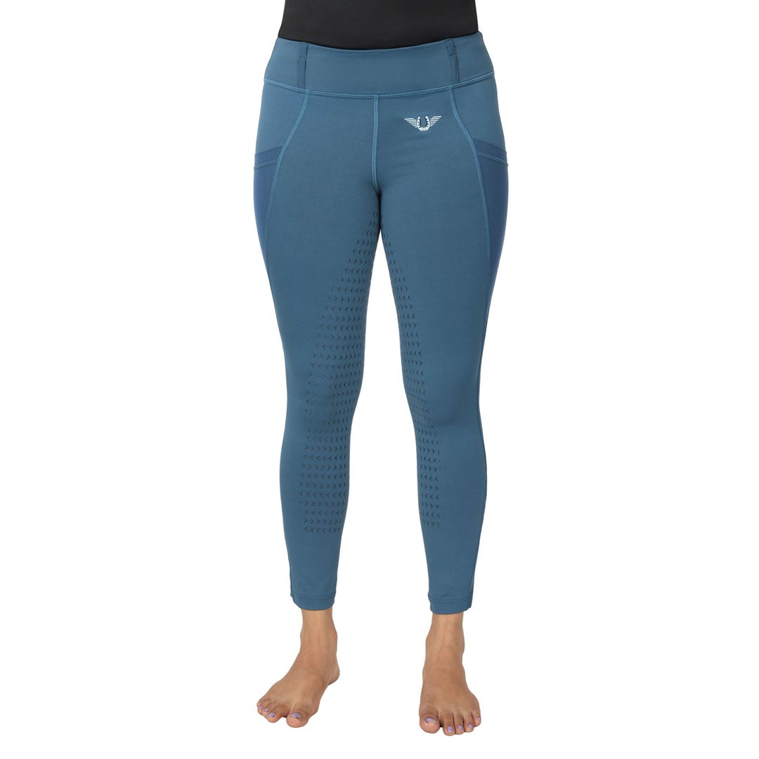 TuffRider Children's Minerva EquiCool Full Seat Tights With Phone Pocket and Loops