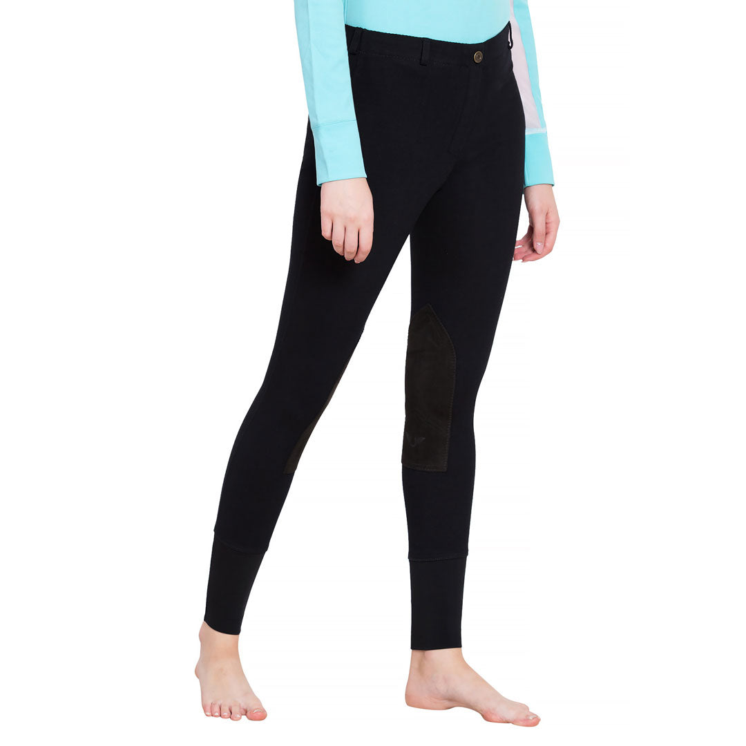 TuffRider Ladies Starter Lowrise Pull-On Knee Patch Breeches