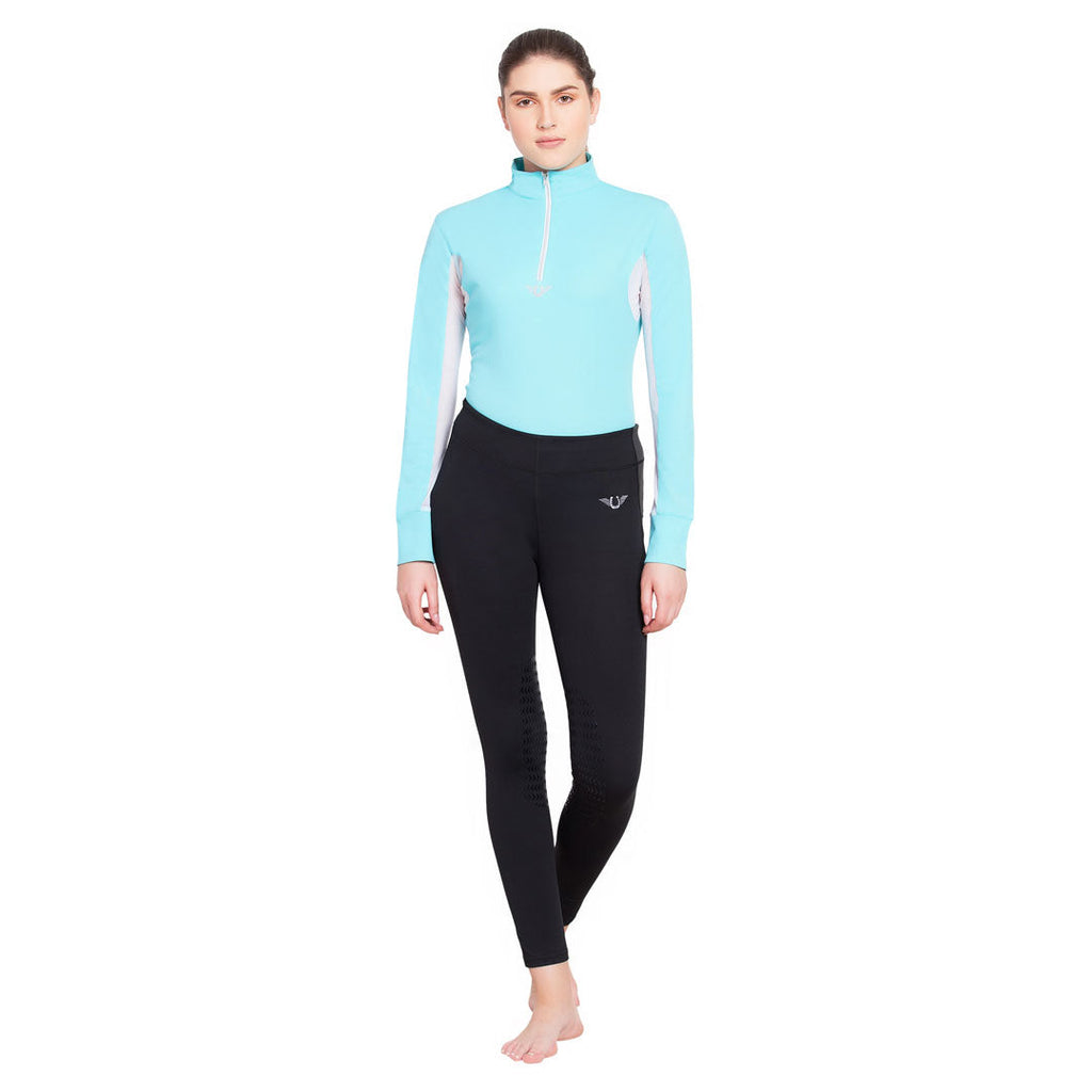 TuffRider Ladies Long Sleeve Ventilated Technical Sport Shirt – UV Protection, Quick-Dry, Mesh Undersleeves