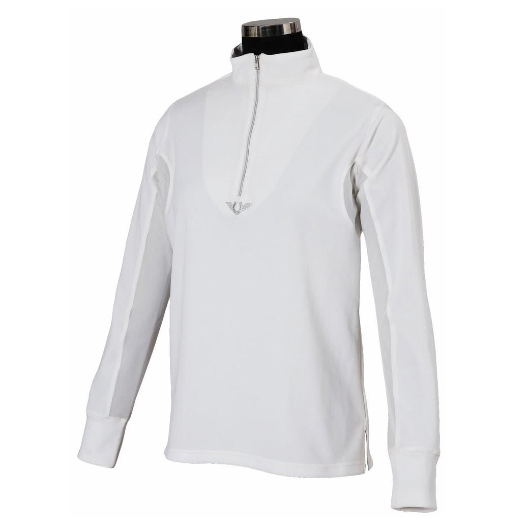 TuffRider Youth Long Sleeve Ventilated Technical Sport Shirt – UV Protection, Quick-Dry, Mesh Undersleeves