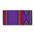 1461-2 Firecracker 36x34 New Zealand Wool Saddle Blanket PURPLE BLUE ORANGE