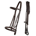 ExionPro Raised Thin Noseband Traditional Hunter Bridle with Reins