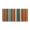 1455-18 Nova 38x34 New Zealand Wool Saddle Blanket TEAL TURQ BROWN