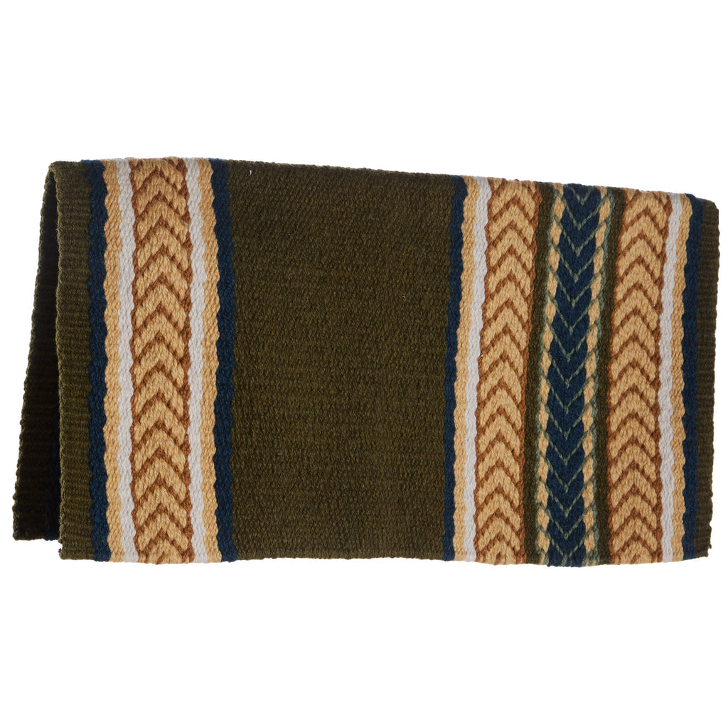 1425-9 Iron Horse 36x34 New Zealand Wool Saddle Blanket MULTI