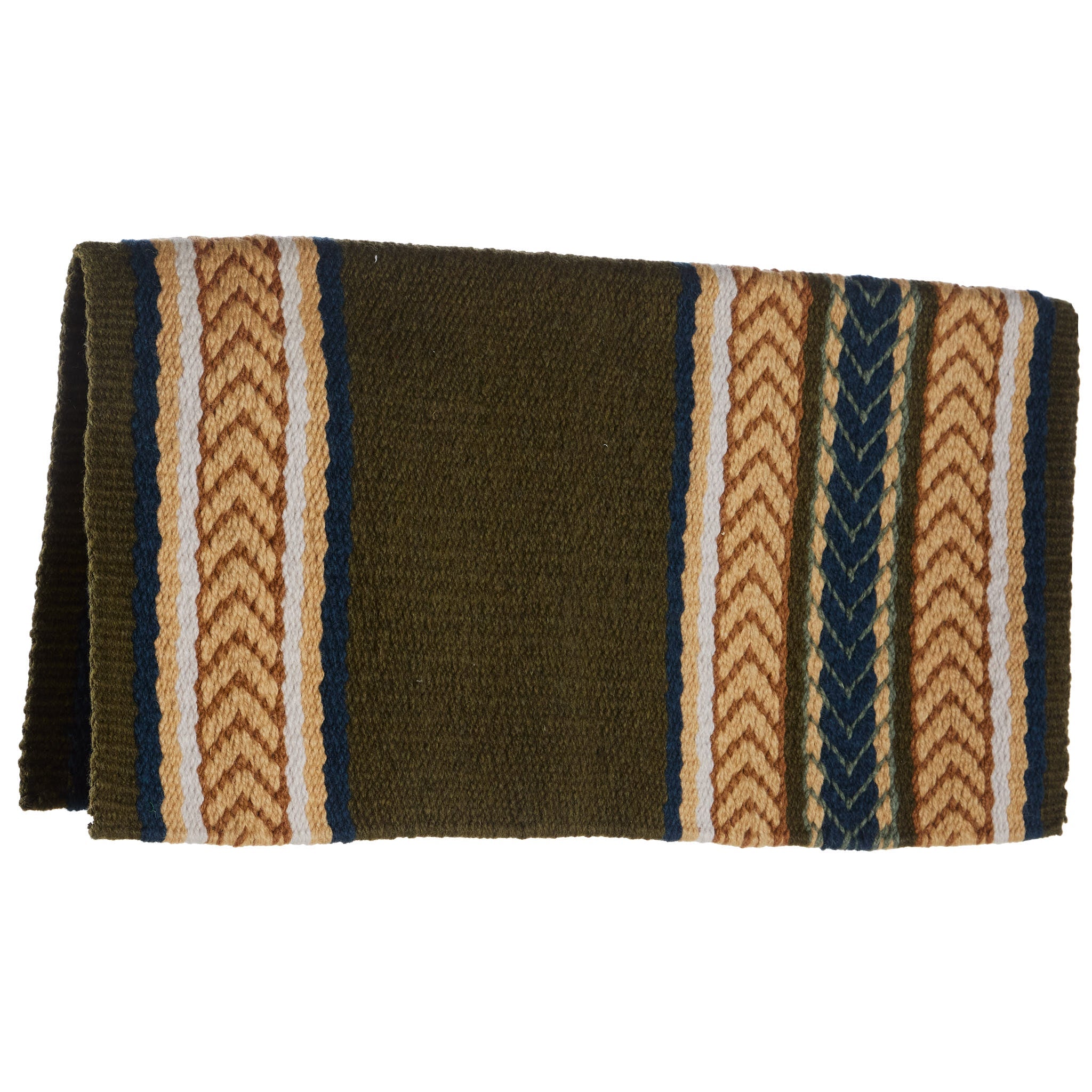 1425-9 Iron Horse 36x34 New Zealand Wool Saddle Blanket MULTI