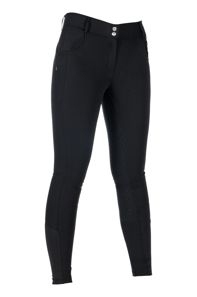 HKM Ari Mid Rise- Sil. Full Seat Ladies Riding Breeches