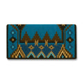 1465-4 Enchanted Pines 38x34 New Zealand Wool Saddle Blanket TURQUOISE