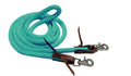 19246 - 96" Derby nylon barrel reins with scissor snap ends.- GREEN