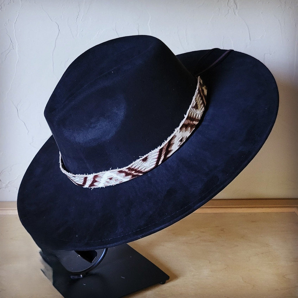 Gold Aztec Western Leather Band w/ Choice of Boho Hat 985e