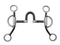 AJ Tack Double Rein Correction Short Shank Bit with Copper Inlay