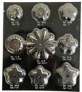 AJ Tack 9 Pairs Black Steel Rowel Card Pack