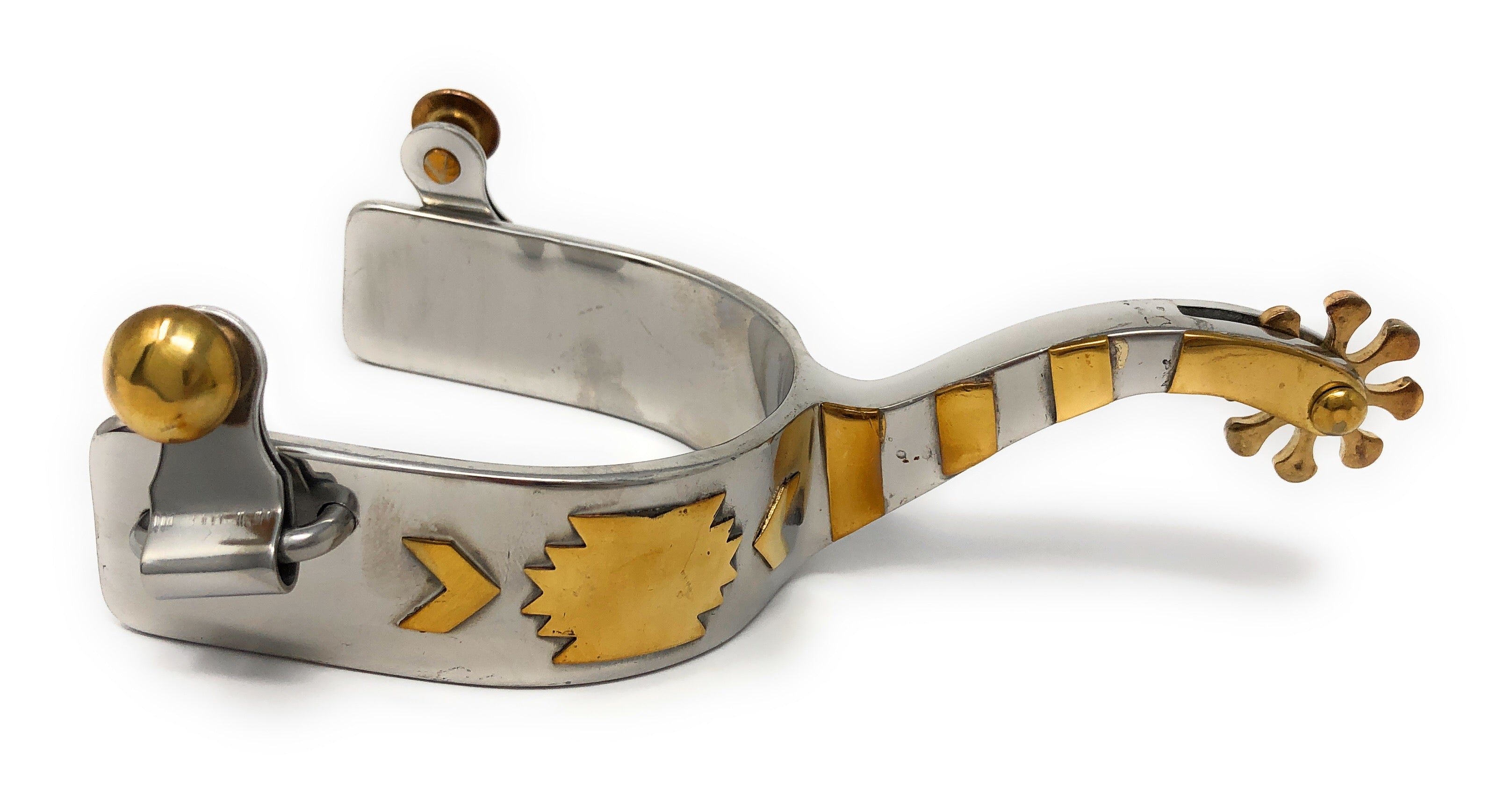 AJ Tack Men's Stainless Steel Offset Southwest Spurs