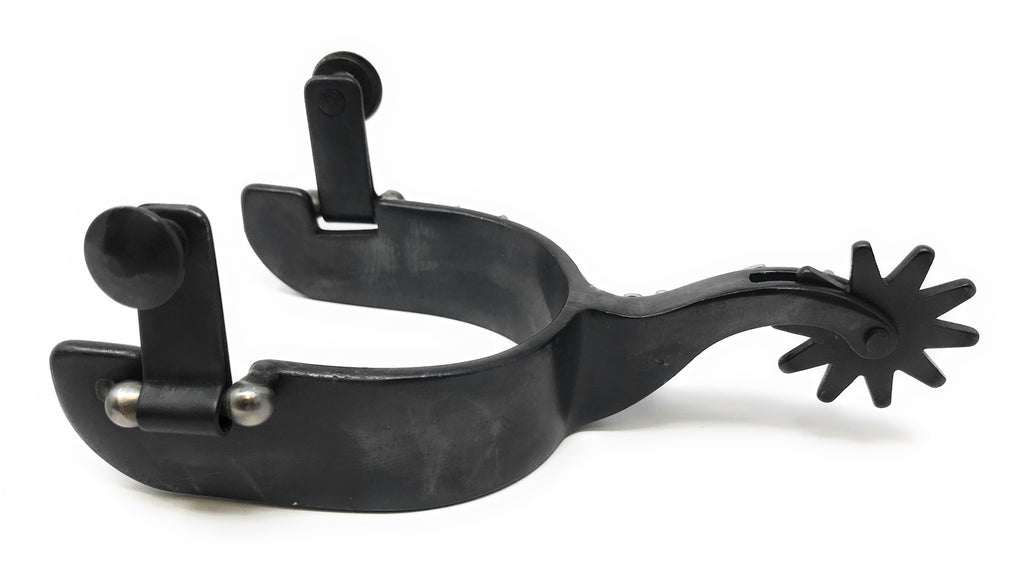 AJ Tack Men's Black Steel Reining Horse Spurs
