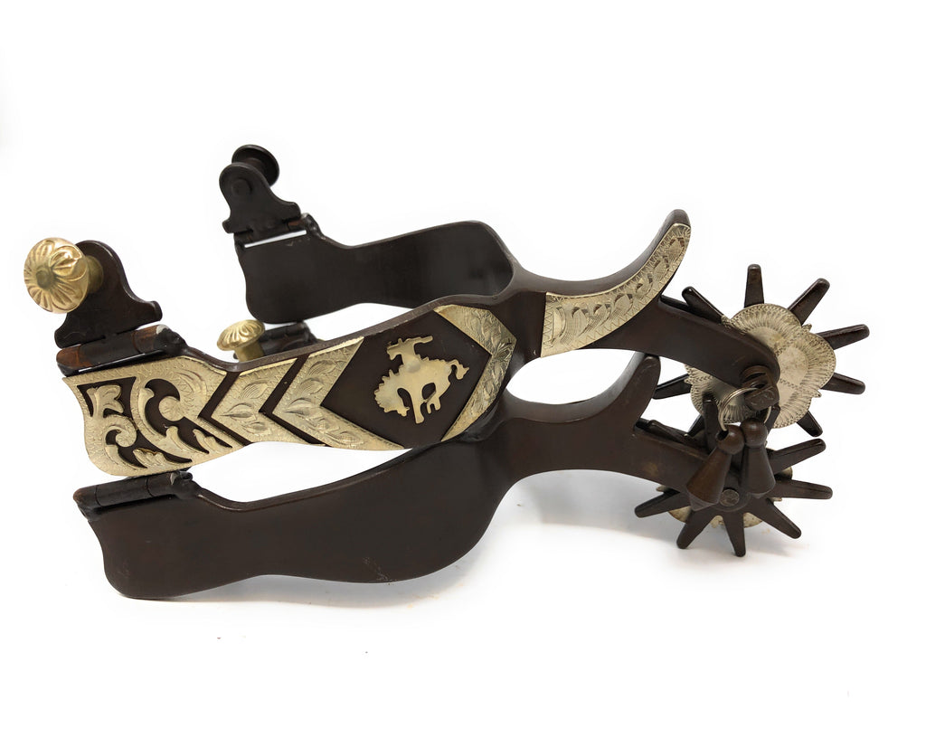 AJ Tack Men's Bucking Bronc Engraved Spurs