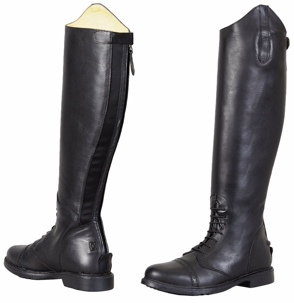 TuffRider Kids Baroque Leather Back Zipper Field Boots
