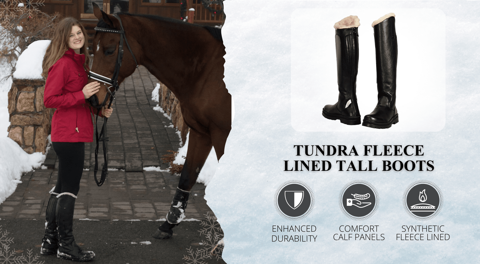 TuffRider Ladies Tundra Fleece Lined Tall Boots in Synthetic Leather