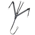 ExionPro Wide Elastic 3 Point Breastplate - Grey Elastic with White Lines