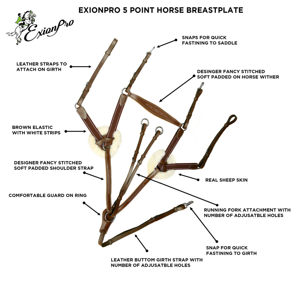 ExionPro 5 Point Breastplate - Matching Elastic