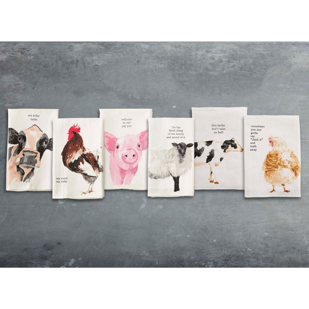 Mud Pie Farm Animal Hand Towels