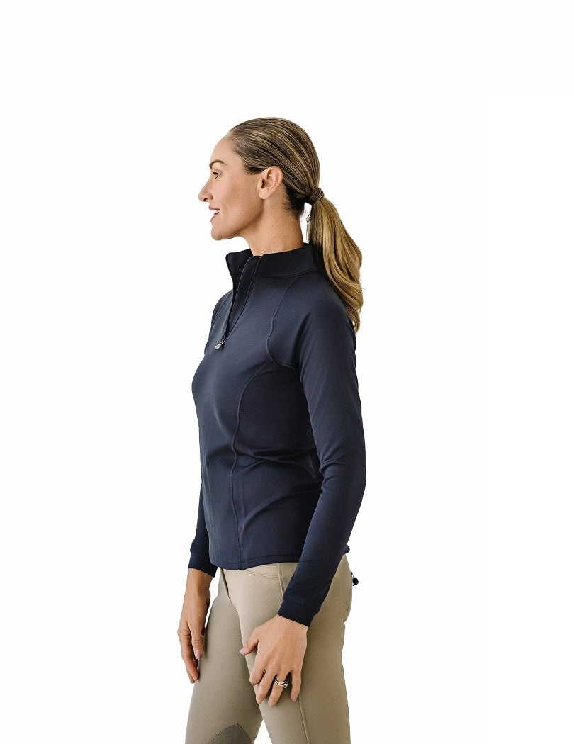 Quarter-Zip Long Sleeve Sunshirt - Black