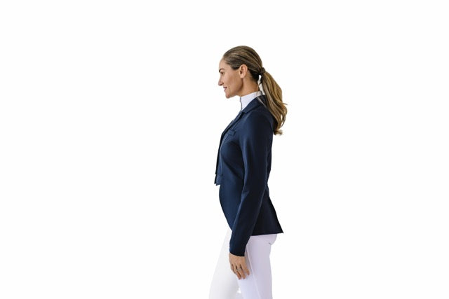 Ladies Shine Dressage Show Coat - Black