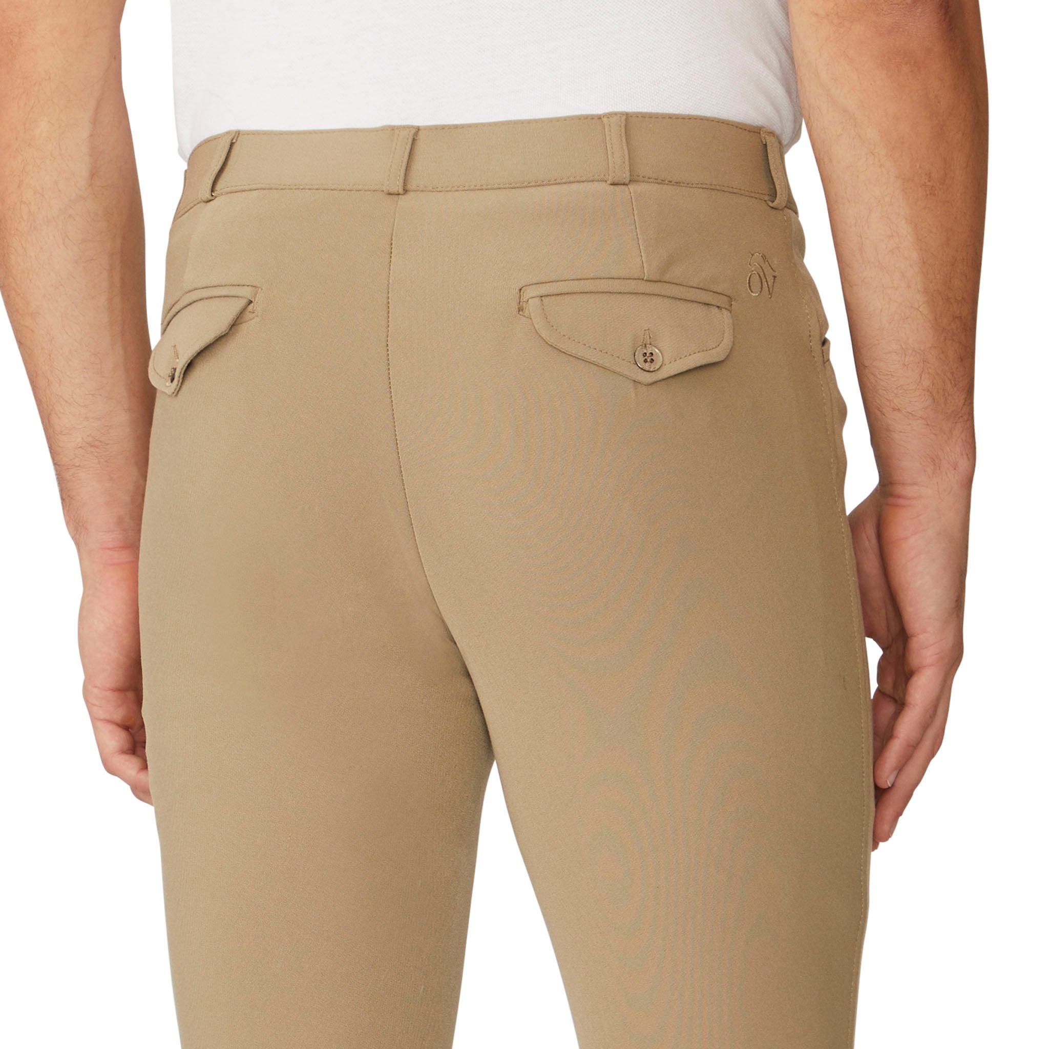 Men's EuroWeave DX Suede Knee Patch Breech - Light Tan