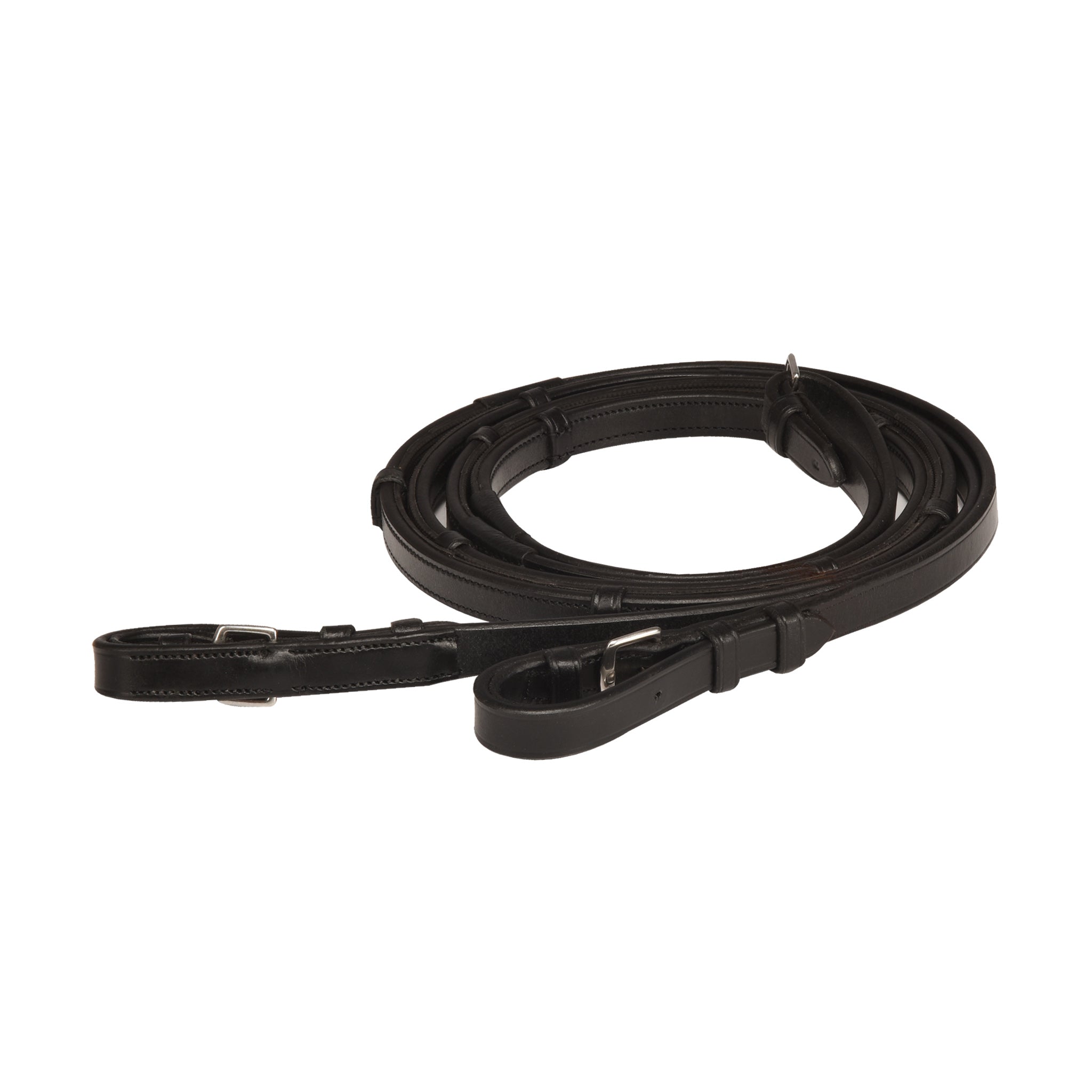 Rubber Lined Reins with Leather Stops