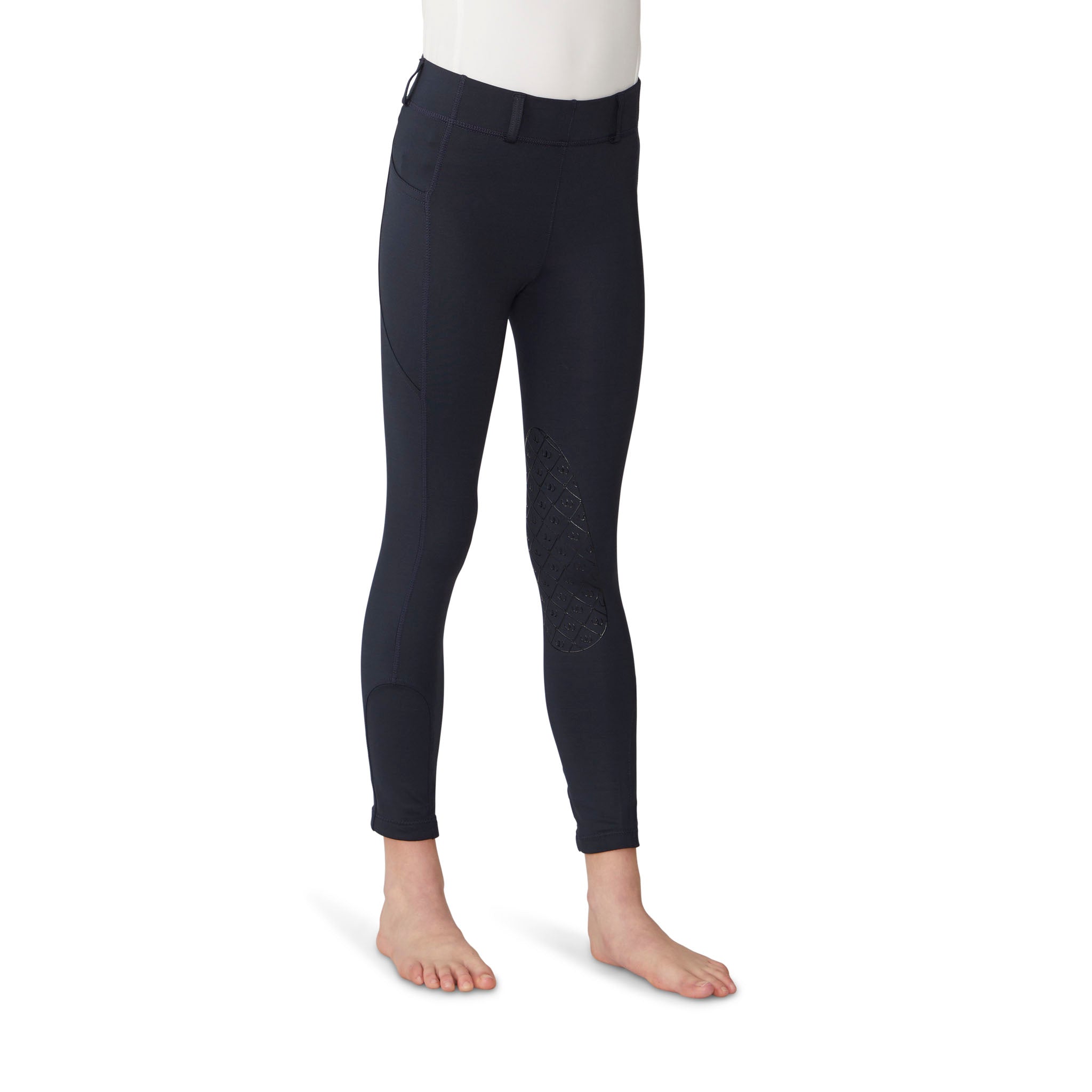 Kids' Aerowick Pull On Silicone Knee Patch Breech - Navy
