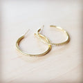 Brilliant Pave-Encrusted Gold Hoop Earrings 219co