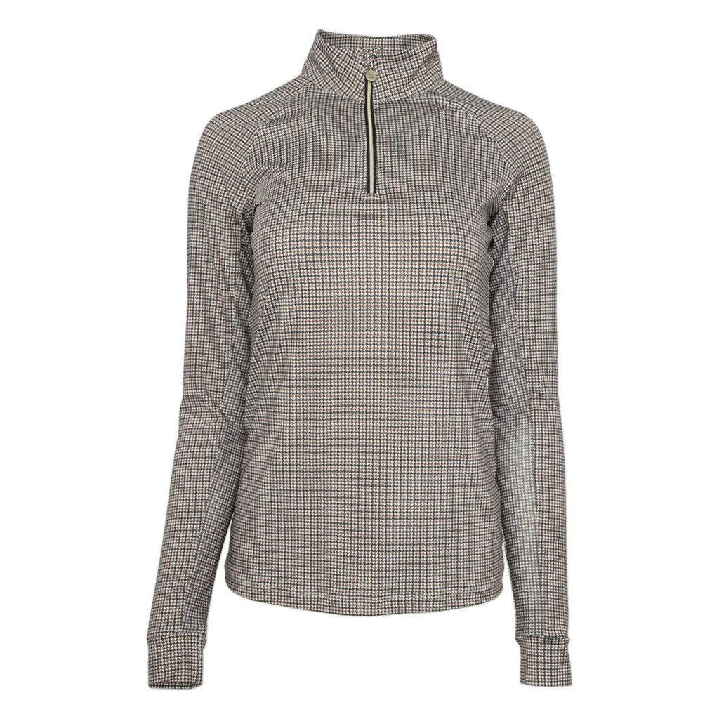 Dapplebay Bay Houndstooth 1/4 Zip Riding Top