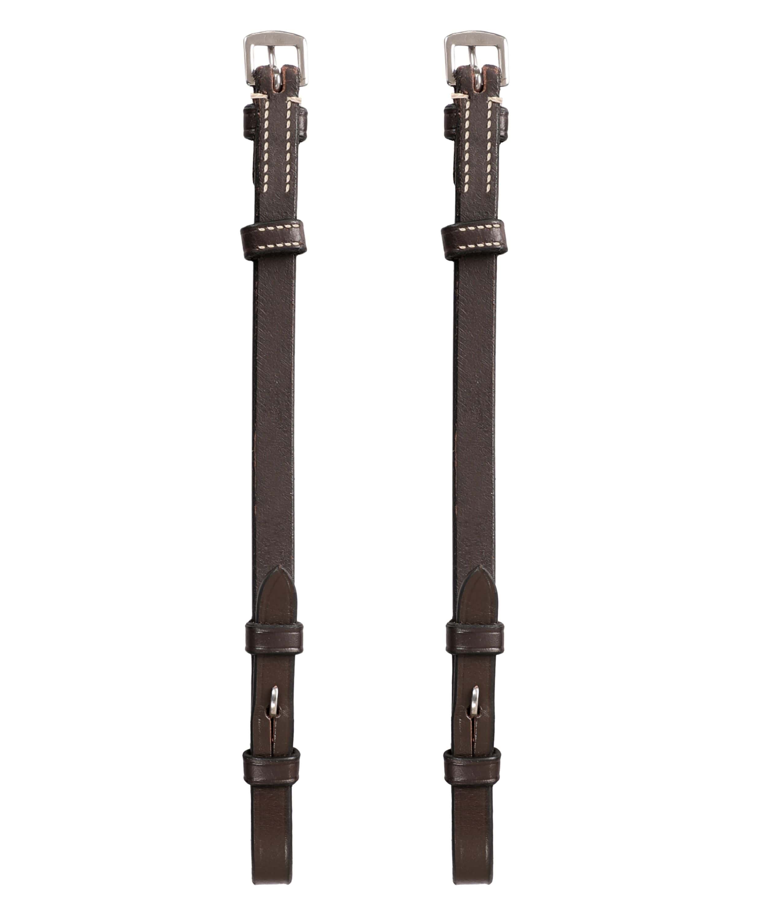ExionPro Bridle Cheek Pieces With Hook Fastening - White Stitching