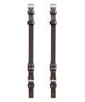 ExionPro Bridle Cheek Pieces With Buckle Fastening - White Stitching