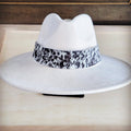 Wide Genuine Hair Hide Black Spotted Hat Band Only 953x