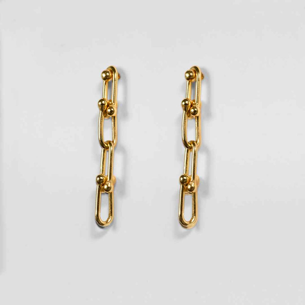Bellamy - Horseshoe Link Earring in Gold