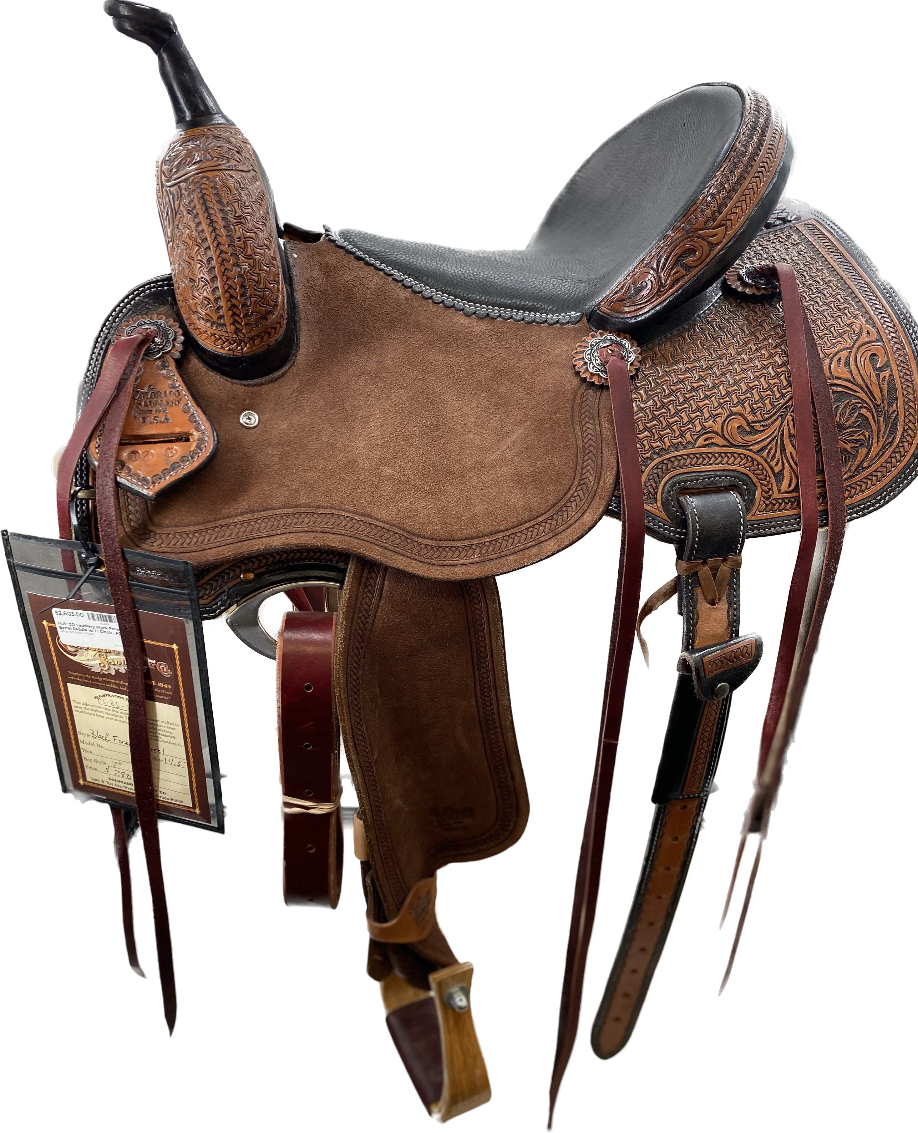 Black Forest Barrel 14.5" Saddle