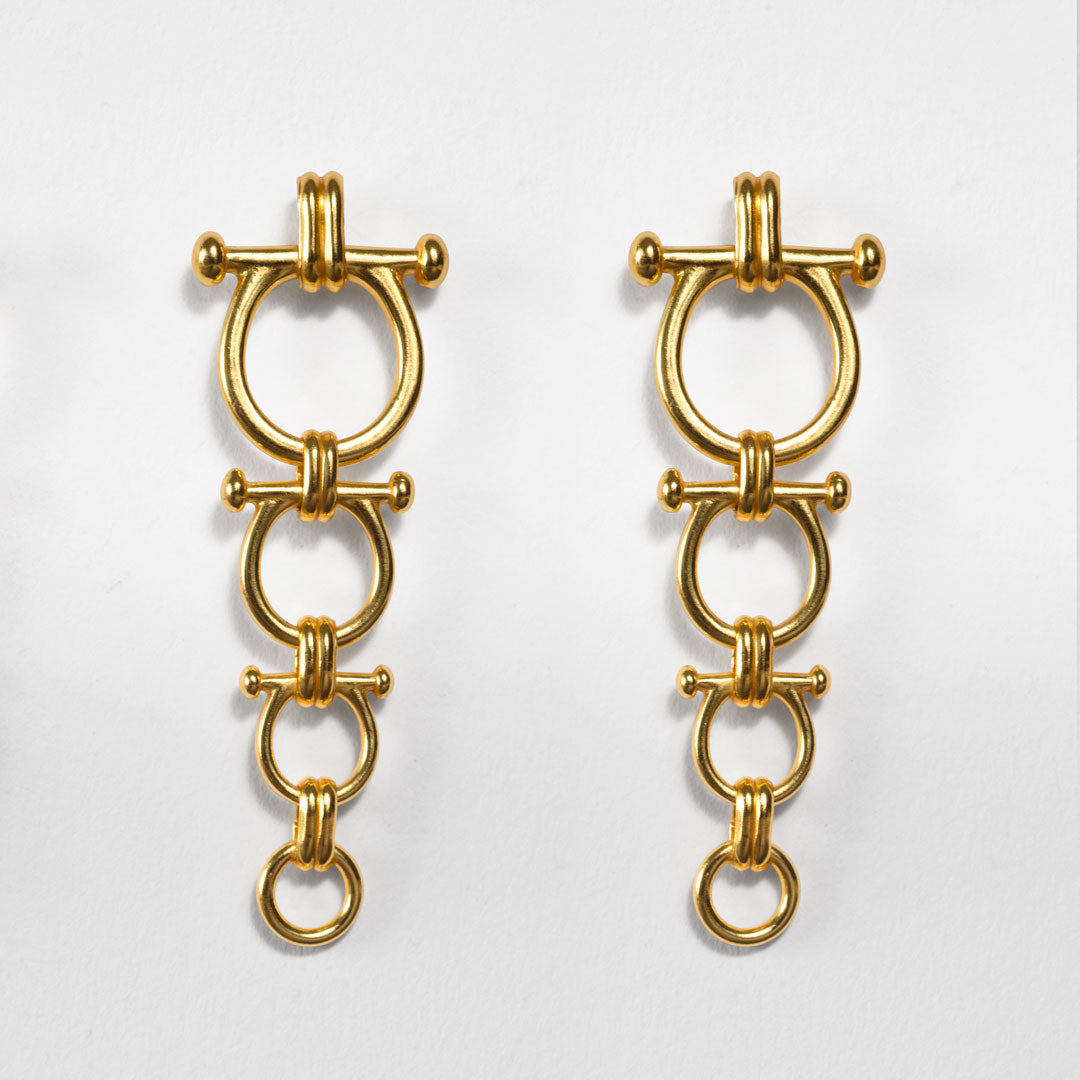 Bocara - Horse Bit Chain Link Equestrian Necklace in Gold