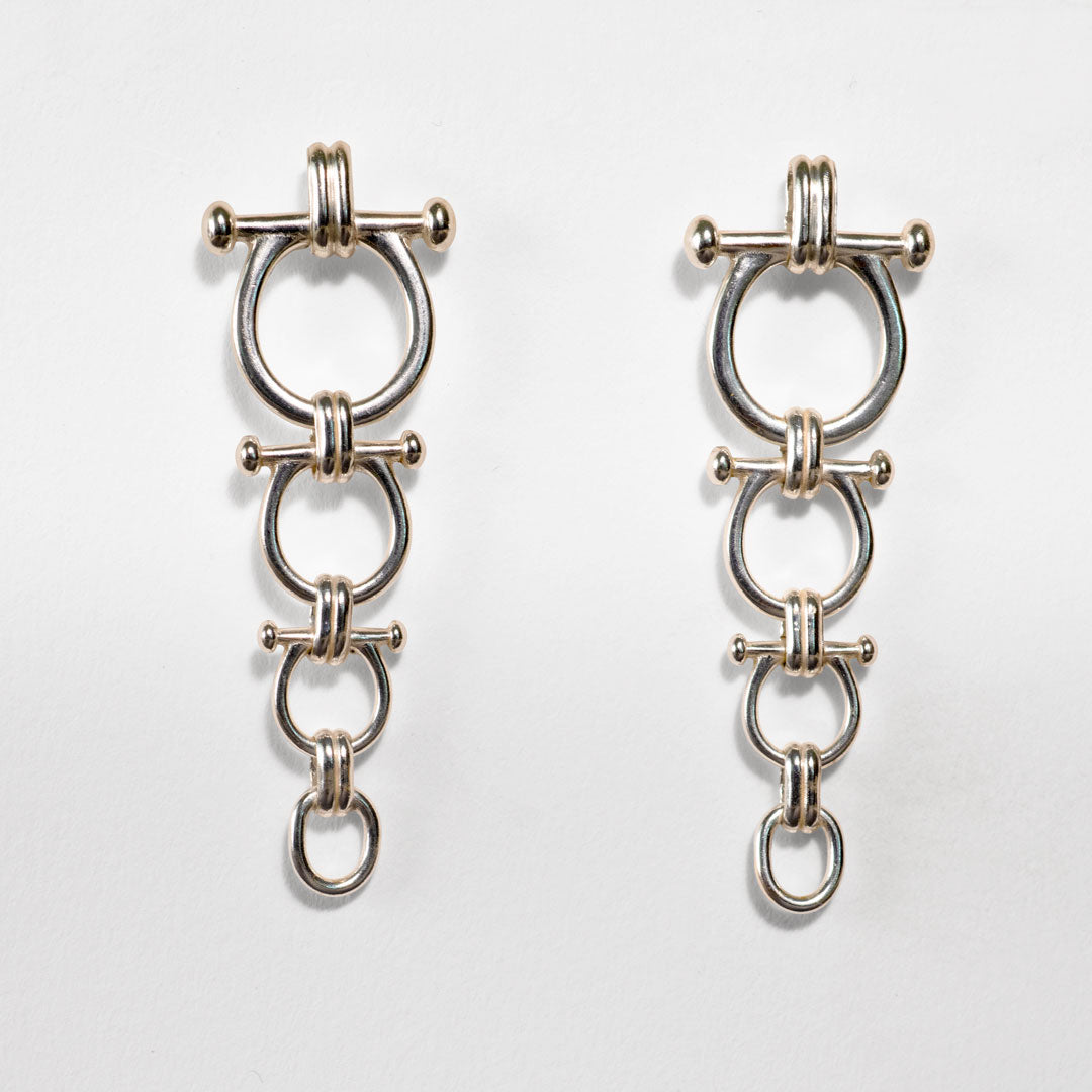 Bocara - Horse Bit Chain Link Equestrian Necklace in Silver