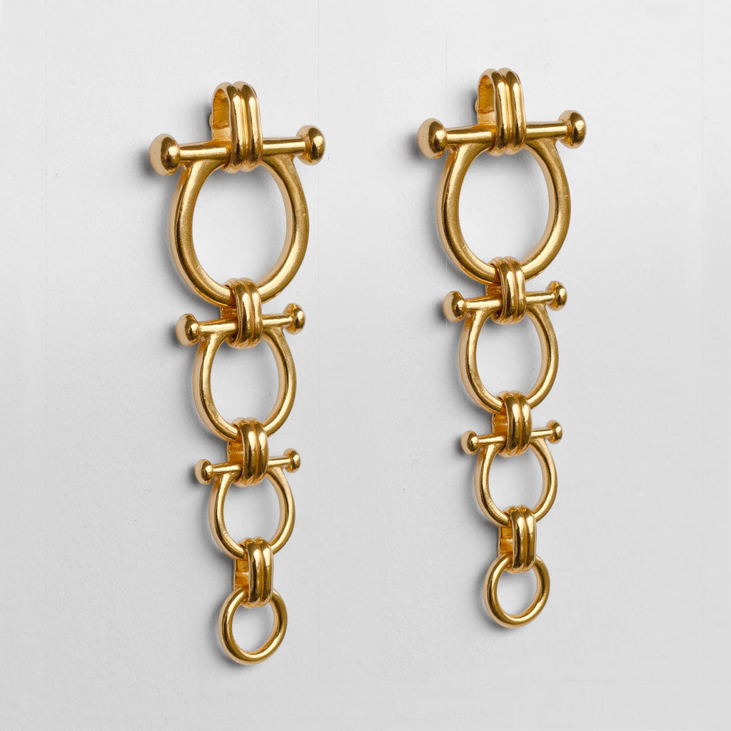 Bocara - Horse Bit Equestrian Earring in Gold