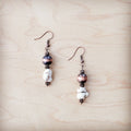 **Western White Turquoise w/ Copper Bead Drop Earring 200x