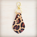 Hair-on-Hide Leather Key Chain - Leopard 700z