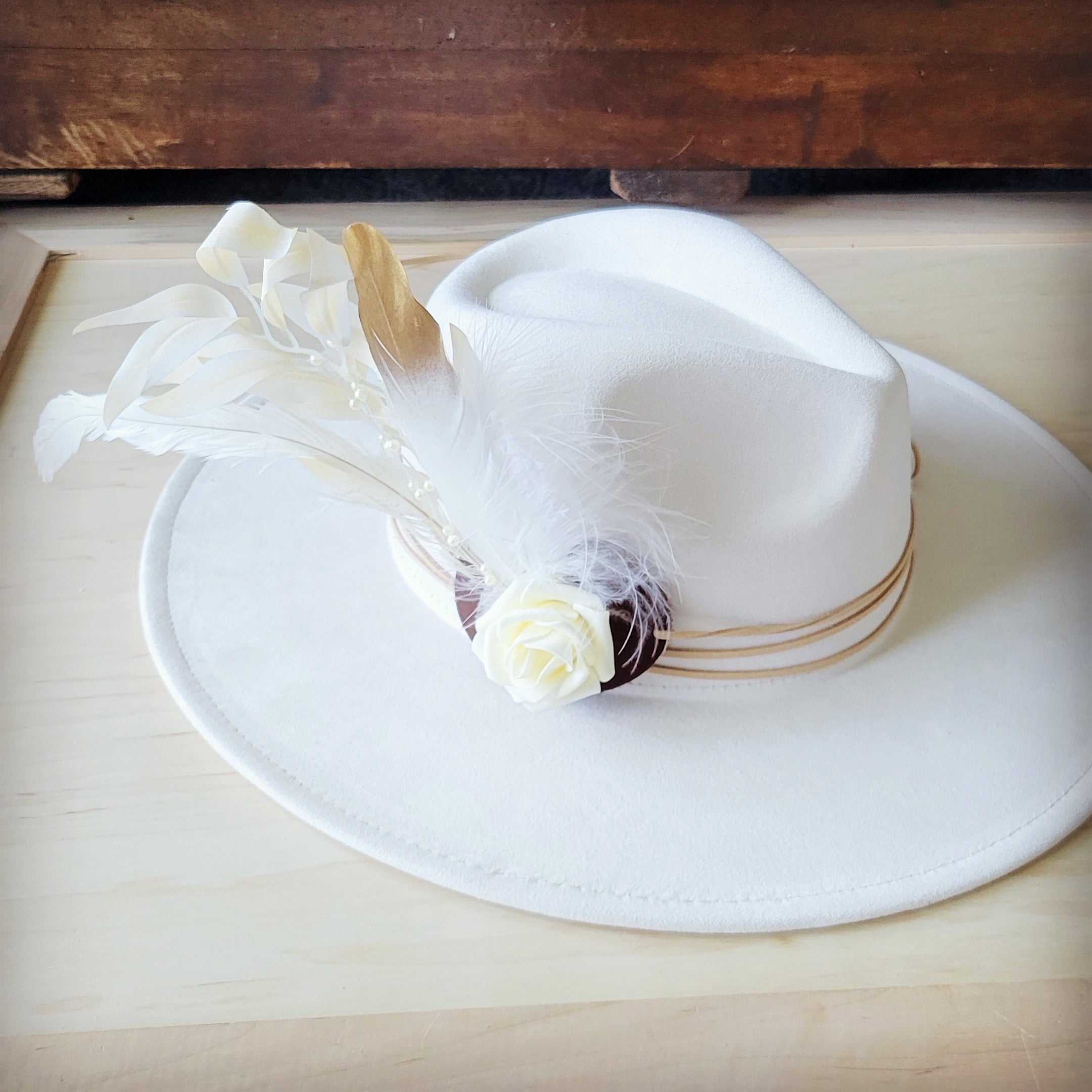 Boho Western Wedding Floral Bridesmaid Hat Band Only 984u