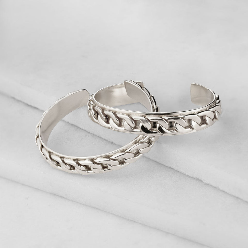 Cadence - Convertible Equestrian Curb Chain T-Bar Necklace in Silver