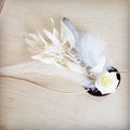 Boho Western Wedding Floral Bridal Hat Band Only Silver 987g