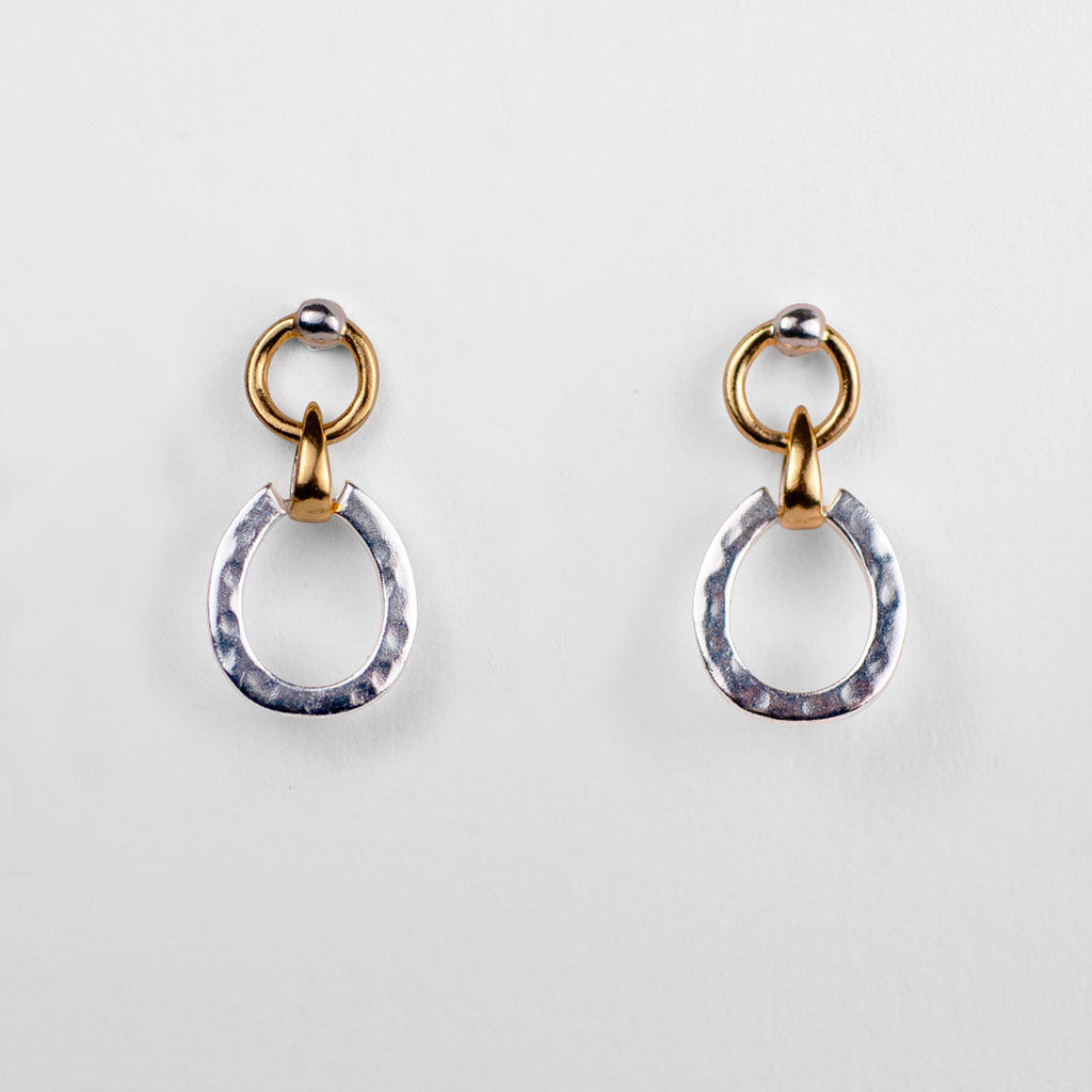 Equinox - Equestrian Horseshoe Earring Two Tone