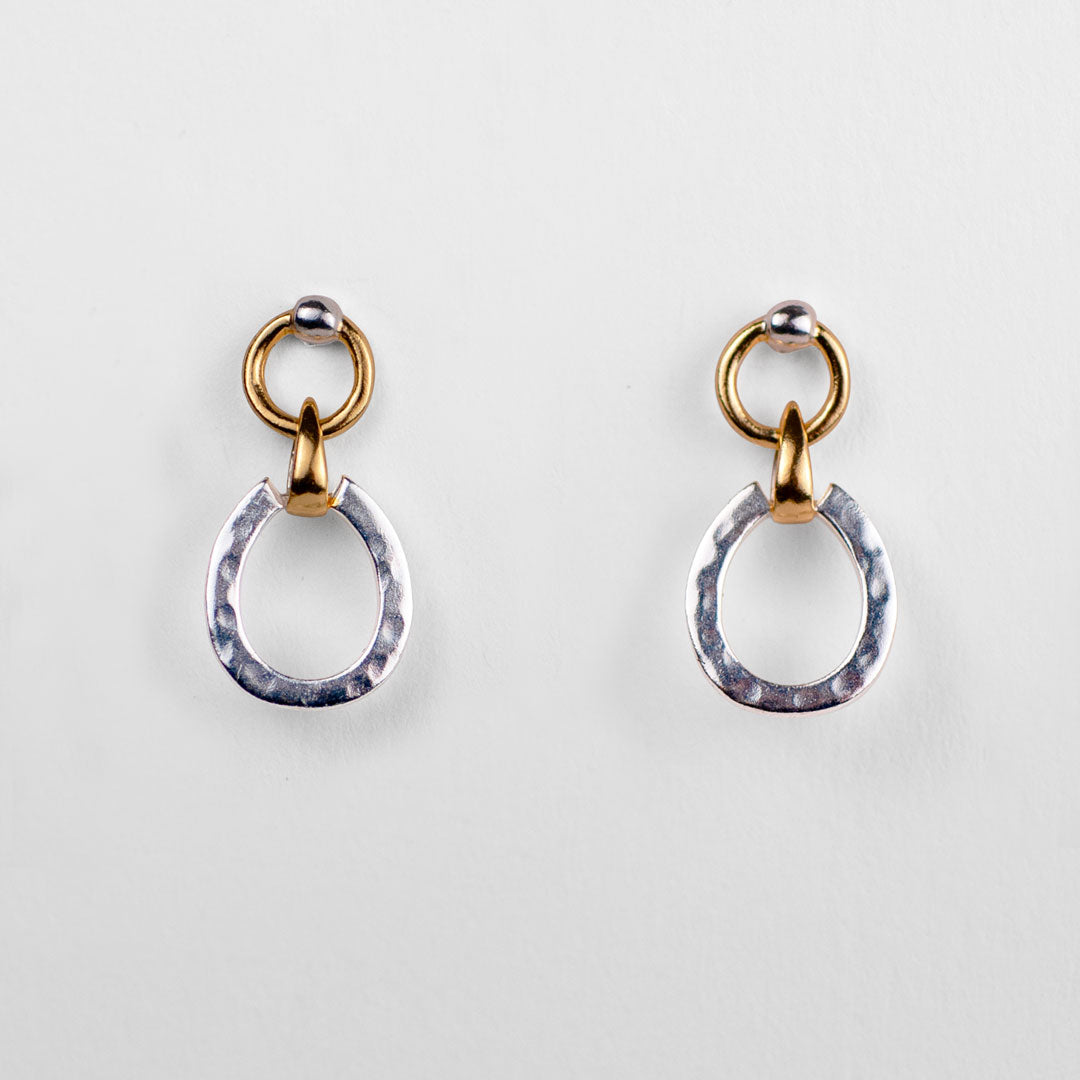 Equinox - Equestrian Horseshoe Earring Two Tone