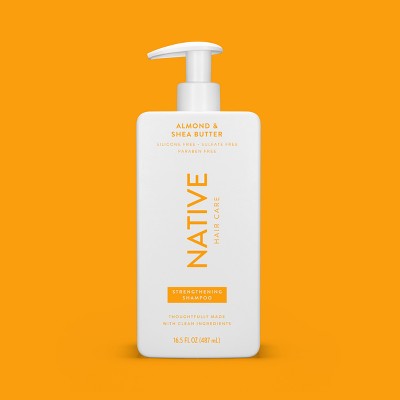 Native Vegan Strengthening Shampoo with Almond & Shea Butter 16.5 fl oz - New
