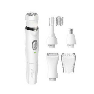 Conair Girlbomb Wet and Dry Cordless Rechargeable Face Shaver with Nose, Ear, Eyebrow and Bikini Trimmer Attachments Set 6pc - Imperfect Box