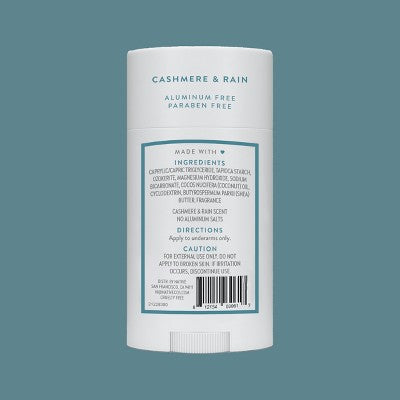 Native Solid Deodorant for Men Cashmere & Rain Aluminum-Free 2.65oz - New