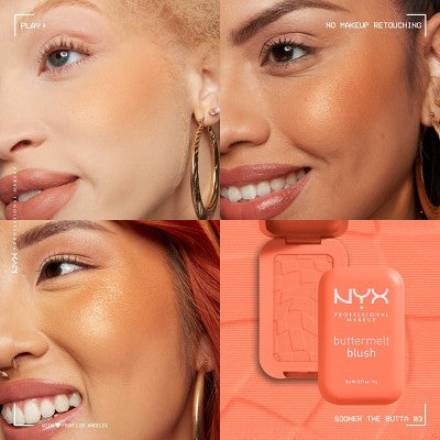 NYX Professional Makeup Buttermelt Blush Sooner The Butta 0.17oz - New